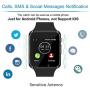 WJPILIS Smart Watch Touchscreen Bluetooth Smartwatch Wrist Watch Sports Fitness Tracker with SIM SD Card Slot Camera Pedometer Compatible iPhone iOS Samsung Android for Men Women Kids (Black)