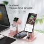 Wireless Charger Stand, CEREECOO 4 in 1 Wireless Charging Station Dock Compatible with iPhone 11/11pro/Xr/Xs/X/Max/8/8Plus/7/6/6s/5 Apple Watch5/4/3 AirPods/Airpods Pro (iWatch Charger Required)