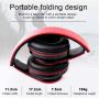 GT Power Gaming Headphones Wireless On Ear Bluetooth Headsets with Microphone Deep Bass Wireless Headphones Over Ear, Cool LED Lights, 10H Playtime for PC IPad Phone Mac Gaming (Black)