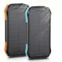 Solar Charger, ENEGON 2 Pack Outdoor Solar Panel Power Bank 12000mAh with 15 LEDs Flashlight and 2 Outputs-5V/2.1A & 1 Input for iPhone, Android Smartphones and Other Devices for Camping Hiking