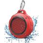 Outdoor Waterproof Bluetooth Speaker,Kunodi Wireless Portable Mini Shower Travel Speaker with Subwoofer, Enhanced Bass, Built in Mic for Sports, Pool, Beach, Hiking, Camping (Red)