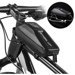 FlexDin Bike Frame Bag Waterproof Bicycle Top Tube Bag EVA Shell Shockproof Front Handlebar Pouch Holder for Cycling Accessories