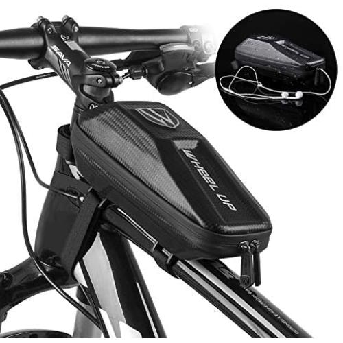FlexDin Bike Frame Bag Waterproof Bicycle Top Tube Bag EVA Shell Shockproof Front Handlebar Pouch Holder for Cycling Accessories