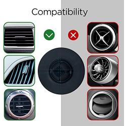 Spigen Quad Air Vent Magnetic Car Mount [2 Pack] Matte Finish Phone Cradle Holder with 4 Metal Plates - Black