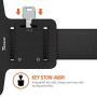 Trianium Armband for Smaller Phone Sport Running Pouch Case Fit Phone Diagonal Size up to 5.85" for iPhone X 8 7 6s 6, iPhone SE 5S 5 5C, Galaxy s9 s8 s7 s6 s5 [ArmTrek Classic Black]
