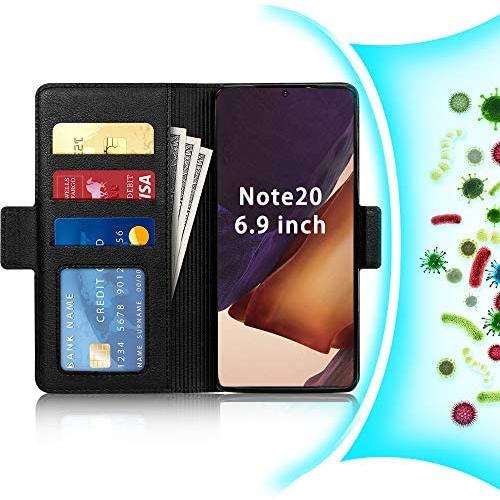 FYY [Resist Harmful Organism] [RFID Blocking] Case for Samsung Galaxy Note 20 Ultra 6.9", PU Leather Wallet Case with [Kickstand Function] and[Card Holder] for Galaxy Note 20 Ultra 6.9" Black