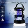 Bug Zapper Electric Mosquito Killer Insect Fly Trap Mosquito Attractant Trap Control with Camping Lamp for Indoor Outdoor Backyard Patio Camping Cordless and Hangable