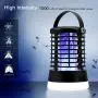 Bug Zapper Electric Mosquito Killer Insect Fly Trap Mosquito Attractant Trap Control with Camping Lamp for Indoor Outdoor Backyard Patio Camping Cordless and Hangable