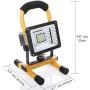 Portable LED Light - Vaincre Outdoor Camping Lights 15W 24 LED Spotlights Work Lights with Magnet Base - Built-in Rechargeable Lithium Batteries with Dual USB Port to Charge Mobile Devices (Yellow)