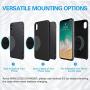 Metal Plate, Pop-Tech 6 Pack Universal Mount Metal Plate with Adhesive for Magnetic Car Mount Cell Phone Holder, 2 Rectangular and 4 Round