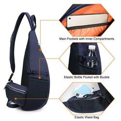 NEVO RHINO Sling Bag Waterproof Large Shoulder Chest Laptop Bagpack Men Women Riding/Running/Travel Hiking Daypack Crossbody