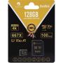 Amplim 128GB Micro SD SDXC V30 A1 Memory Card Plus Adapter Pack (Class 10 U3 UHS-I Pro MicroSD XC) 128 GB Ultra High Speed 667X 100MB/s UHS-1 TF MicroSDXC 4K Flash - Cell Phone, Drone, Camera