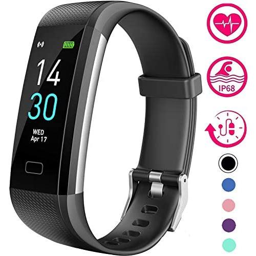 Vabogu Fitness Tracker HR, with Blood Pressure Heart Rate Monitor, Pedometer, Sleep Monitor, Calorie Counter, Vibrating Alarm, Clock IP68 Waterproof for Women Men