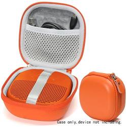 Bright Orange Protective Case for Bose SoundLink Micro Bluetooth Speaker, Best Color and Shape Matching, Featured Secure and Easy Pulling Out Strap Design, Mesh Pocket for Cable and accessorie