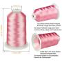 Simthread 42 Options Various Assorted Color Packs of Polyester Embroidery Machine Thread Huge Spool 5000M for All Embroidery Machines (Red Series)