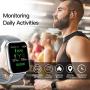 RUNDOING 1.54 inch Full Touch Screen Smart Watch for Android iOS Phones IP68 Waterproof,Fitness Tracker with Sleep/Heart Rate Monitor,Step/Calorie Counter,Smartwatch for Women Men Girls