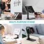 Cell Phone Stand - Fully Foldable Mobile Phone Stand Holder for Desk - Adjustable Height and Angle Smartphone Dock Bracket Compatible with iPad, cell phones, Tablet, Kindle, and more