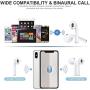 Wireless Earbuds Bluetooth 5.0 Headsets with【24Hrs Charging Case】 IPX5, 3D Stereo Headphones in-Ear Ear Buds Built-in Mic, Pop-ups Auto Pairing for iPhone/Samsung/Android