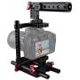CAMVATE Camera Cage Rig Top Handle Tripod Mount Plate for Canon Nikon Sony Panasonnic(Red)