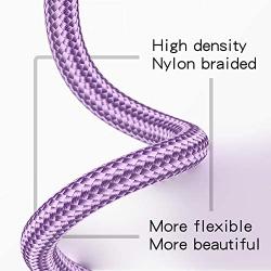 Samsung Galaxy S8 Charger, Benicabe (2-Pack 6FT) USB Type C Samsung Adaptive Fast Charging Cable Nylon Braided Cord for S10/S10e/S10+, S9/S9 Plus, S8 Plus, Note 8, Note 9 and More(Lilac Purple)