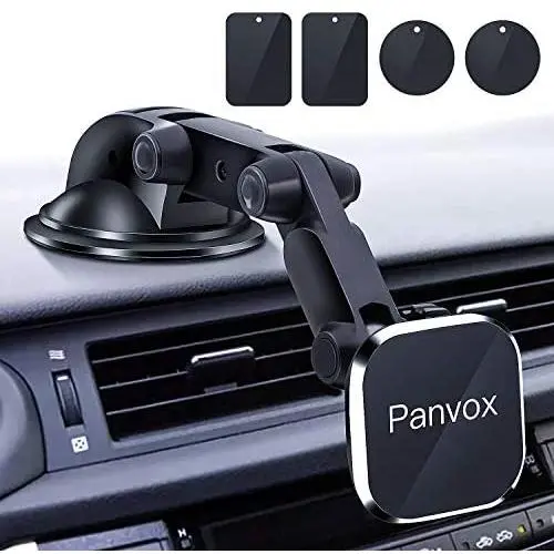 Magnetic Phone Car Mount, Panvox Universal Dashboard Windshield Car Phone Mount Holder with Upgraded 3.2" Suction Cup,8 Strong Magnets Compatible with iPhone 11 Pro X XS Max XR Galaxy Note10 S10 Magnetic Phone Car Mount, Panvox Universal Dashboard Windshield Car Phone Mount Holder with Upgraded 3.2" Suction Cup,8 Strong Magnets Compatible with iPhone 11 Pro X XS Max XR Galaxy Note10 S10