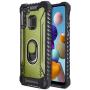 CasemartUSA Phone Case for [Samsung Galaxy A21], [Titanium Series][Green] Aluminium Cover Full Rotating Metal Ring Holder Kickstand for Samsung Galaxy A21 (Verzion, Boost Mobile, T-Mobile, Metro)