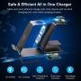 Wireless Charging Stand, GEEKERA 3 in 1 Wireless Charger Fast Charging Dock Station for Apple Watch 5 4 3 2 1, Airpods Pro, iPhone 11/11 Pro/X/Xr/Xs/8 Plus, and Qi-Certified Phones