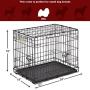 MidWest Homes for Pets Dog Crate | iCrate Single Door & Double Door Folding Metal Dog Crates | Fully Equipped