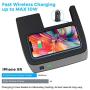 CarQiWireless Wireless Charger for Civic with Fast Charging Charger, 3 Coils Phone Wireless Charging Pad Mat fit for 10th Gen Honda Civic 2020 2019 2018 2017 2016 Accessories - with Fast Charging