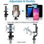 Selfie Stick Bluetooth, 4-in-1 Extendable Selfie Stick Tripod with Wireless Remote Shutter for iPhone 11/Pro Max/XS/Max/XR/X/8/8P/7/7P/6S, Galaxy S10/S9/S9 Plus/S8/S7/ S6/S5/Note 8, Huawei and More