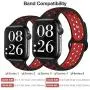 EXCHAR Sport Band Compatible with Apple Watch Band 40mm Series 5/4 Breathable Soft Silicone Replacement Wristband Women and Men for iWatch 38mm Series 3/2/1 Nike+ All Various Styles S/M Black-Red EXCHAR Sport Band Compatible with Apple Watch Band 40mm Series 5/4 Breathable Soft Silicone Replacement Wristband Women and Men for iWatch 38mm Series 3/2/1 Nike+ All Various Styles S/M Black-Red