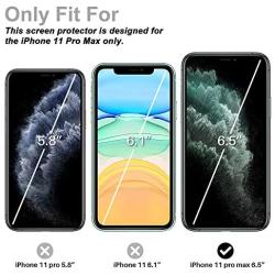 [4 Pack] Tauri 2 Pack Privacy Screen protector + 2 Pack camera lens Protector for iPhone 11 Pro Max 6.5-inch, Bubble Free [Tempered Glass] [Scratch-resistant]