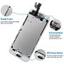 Compatible with iPhone 6 Screen Replacement White 4.7 Inch Full Assembly LCD Display Digitizer with Front Camera, Ear Speaker, Proximity Sensor and Repair Tool Set (A1549 A1586 A1589)