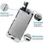 Compatible with iPhone 6 Screen Replacement White 4.7 Inch Full Assembly LCD Display Digitizer with Front Camera, Ear Speaker, Proximity Sensor and Repair Tool Set (A1549 A1586 A1589) Compatible with iPhone 6 Screen Replacement White 4.7 Inch Full Assembly LCD Display Digitizer with Front Camera, Ear Speaker, Proximity Sensor and Repair Tool Set (A1549 A1586 A1589)