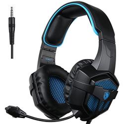 SADES SA807Gaming Headset for Xbox one PS4 Pro Stereo Headset Over-Ear Gaming Headphones with Microphone for Xbox one PC PS4 iPad Mobile Tablet Mac(Black)