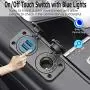 Quick Charge 3.0 USB Car Socket, Waterproof QC 3.0 Dual USB Car Charger with Touch Switch and One 200W Cigarette Lighter Adapter for Rocker Switch Panel on 12V/24V Car, Marine, Boat, Motorcycle, Truck Quick Charge 3.0 USB Car Socket, Waterproof QC 3.0 Dual USB Car Charger with Touch Switch and One 200W Cigarette Lighter Adapter for Rocker Switch Panel on 12V/24V Car, Marine, Boat, Motorcycle, Truck