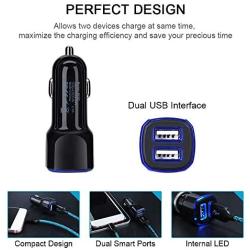 USB C Charger Set, Car Charger +Dual Port USB Wall Plug +2-Pack Type C Charging Cord Compatible with Samsung Galaxy A10e A20 A50 S20 S20+ S10e S10 S10+ S9 S9+ A70 A80 Note10 9 8,Google Pixel 3 3a 2XL