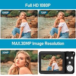 30 MP Digital Camera HD Mini Pocket Camera Camera 2.7 Inch LCD Screen Camera with 8X Digital Zoom Compact Cameras for Adult, Kids, Beginners