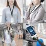 SS Phone Lanyard, Cell Phone Lanyard Key Chain Holder Adjustable Nylon Phone Wrist Strap Compatible with iPhone Samsung Any Smartphones-Black