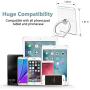 Cell Phone Ring Holder Stand Transparent 4 Pack Finger Grip Loop Mount 360 Degree Rotation Universal Smartphone Kickstand Compatible with iPhone X 8 7 7Plus Samsung Galaxy S7 S8 LG Google