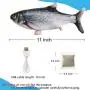 Electric Cat Kicker Fish Toy, Realistic Moving Fish Cat Toy, 11" Interactive Plush Simulation Flopping Fish, Motion Kitten Toy, Wiggle Fish Catnip Toys, Fun Toy for Indoor Cat Kitty Exercise Electric Cat Kicker Fish Toy, Realistic Moving Fish Cat Toy, 11" Interactive Plush Simulation Flopping Fish, Motion Kitten Toy, Wiggle Fish Catnip Toys, Fun Toy for Indoor Cat Kitty Exercise