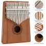 WoneNice 17 key kalimba Thumb Piano, Mbira Solid Mahogany Finger Piano, Gift for Kids Adult Beginners