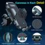 VANMASS Car Phone Mount,360°Rotation Universal Smartphone Car Air Vent Holder Cradle Hands Free Compatible with iPhone 11/11 Pro/11 Pro Max/8 Plus/8/X/XR/XS/SE Samsung Galaxy S20/S10/S9/S8/Note 10