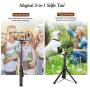 Selfie Stick, All in one Portable 45 Inch Selfie Stick Tripod Phone Tripod Stand with Wireless Remote for iPhone 11 Pro Max Xs Xr X 8 7 6 Plus Android Samsung Huawei OnePlus GoPro Max Hero8