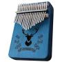 Kalimba 17 Key, Thumb Piano, Solid Finger Piano Mahogany Body, Set of 5 -Tuning hammer, Study instruction, Tune and color stickers, Portable piano bag, Packing case Butterfly pattern
