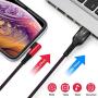 Right Angle iPhone Charger 10ft, 2 Pack MFI Certified Fast Charger Nylon Braided Lightning Cable 10 Foot, 90 Degree Elbow for Game Video, iPhone Charging Cable for iPhone Xs XR X 8 7 iPad iPod