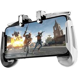 CQLEK 2 in 1 Mobile Remote Controller Gamepad Holder Handle Joystick Triggers for PUBG L1 R1 Shoot Aim Button for iOS and Android