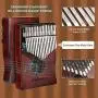 Kalimba 17 Keys Thumb Piano, Portable 17 Tone Mbira Musical instrument, Premium Rosewood Body Ore Metal Tines Finger Piano, Unique Gift Birthday Gift Idea for Kids Adult Beginners & Professional