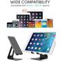 LORERAN Cell Phone Stand, Phone Dock, Phone Holder, Cradle for Smartphone and Tablet, Aluminum Stand Compatible with Samsung iPhone 11 Pro Xs Xs Max Xr X 8 7 6 6s Plus 5 5s 5c - (Black)