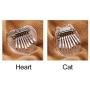 EDIONS Thumb Piano Children Gift Handheld Beginner Transparent Acrylic Cute 8 Keys Portable Musical Instrument Keyboard Finger Mini Kalimba Pendant Pocket(Heart)